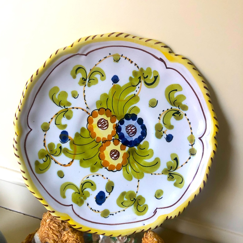 Vintage Floral mini Saucer/ Trinket dish OS
